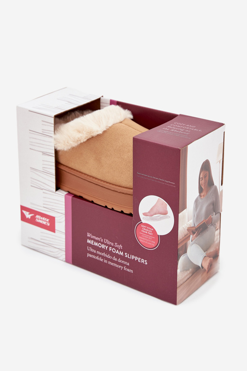 Dámské pantofle s kožíškem Camel Eveline