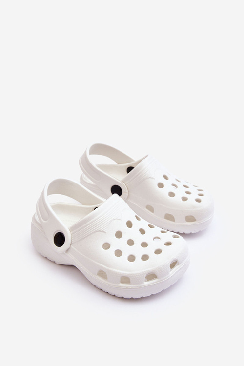 Dětská pěna Crocs Slides Bílé Percy