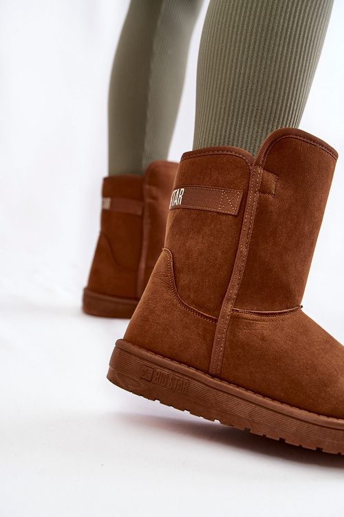 Dámské vysoké boty do sněhu Big Star KK274616 hnědé