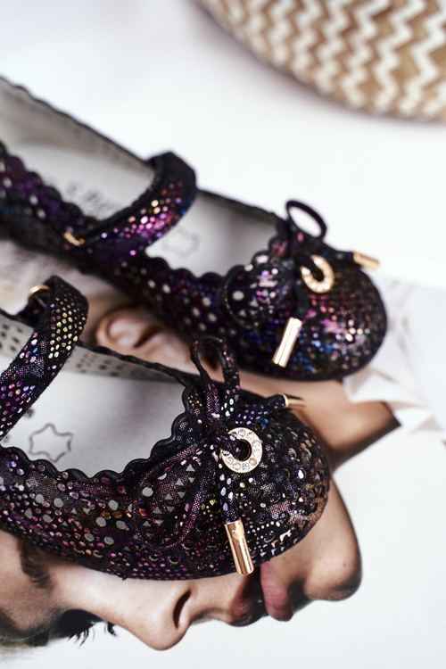 Dětské prolamované baleríny baletky na suchý zip Remtro