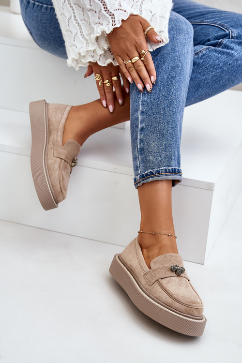 Dámské Mokasíny Na Platformě Béžové Erithine