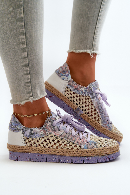 Dámske Kožené Poltopánky Maciejka 05897-05 Fialové