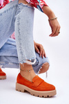 Classic Suede Moccasin Shoes, Corrin Orange