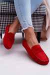 Dámské Semišové Mokasíny červené Bolero