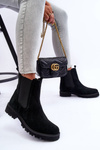 Suede Boots Black Nicole 2672