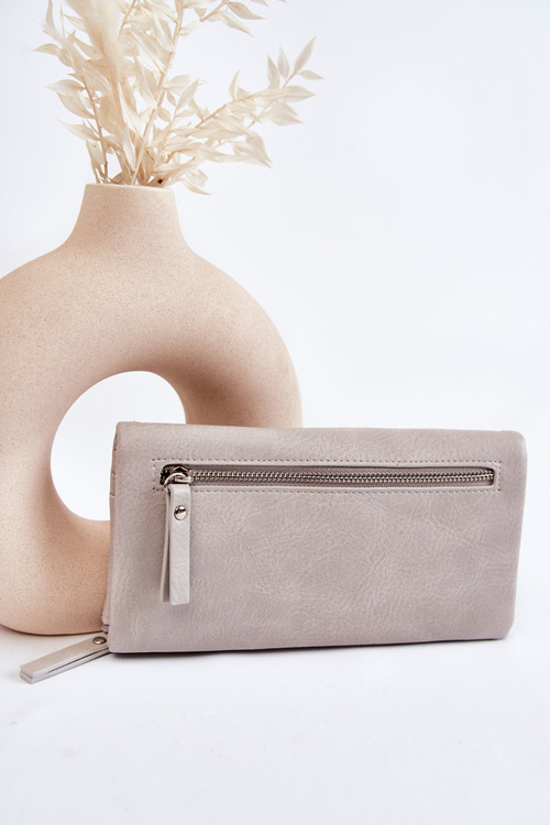 Dámská velká peněženka s magnetem šedá Connes