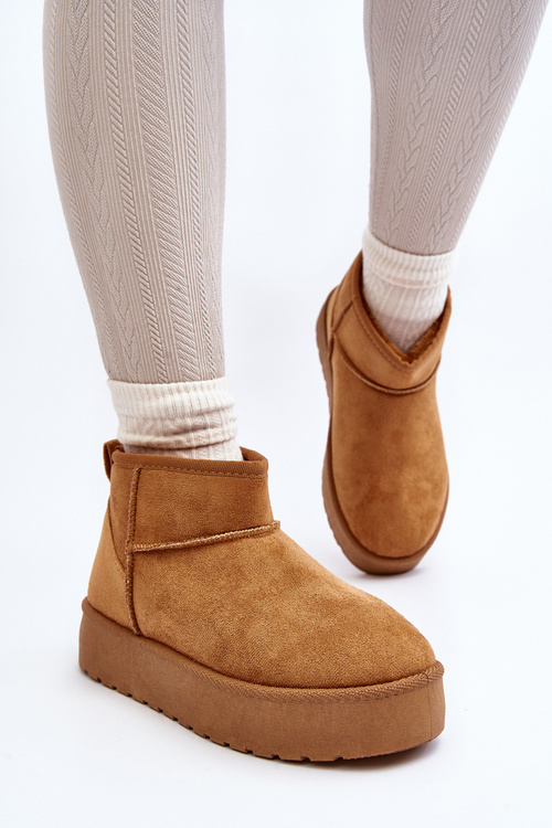 Nízké dámské sněhule na platformě Camel Kallins