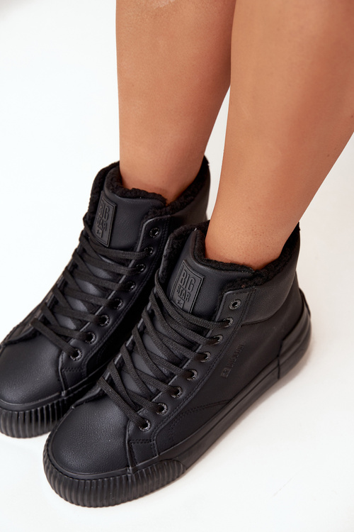 Zateplené Dámské Tenisky Na Platformě Big Star OO274796 Černé