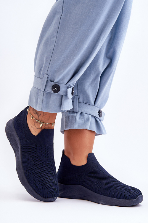 Dámske vložené športové topánky Claris Navy modré