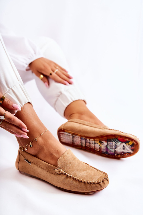 Dámské semišové mokasíny Tmave béžove Millare