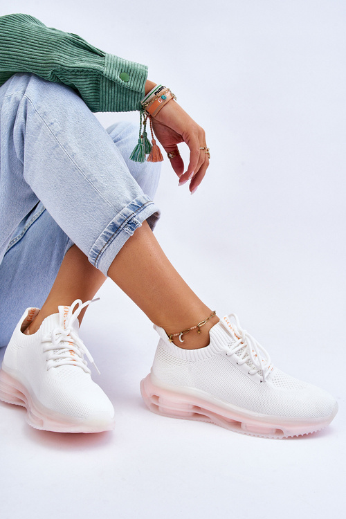 Dámské nazouvací ponožkové boty GOE JJ2N4079 Bílá