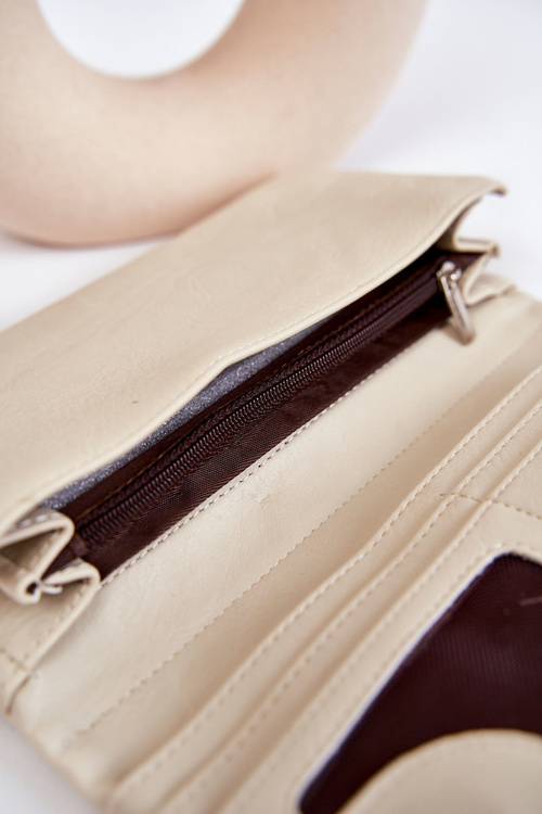 Dámská velká peněženka s magnetem Béžový Connes