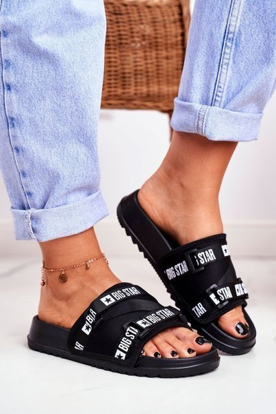 Ženské papuče Veľká hviezda Vojenská čierna GG274A018