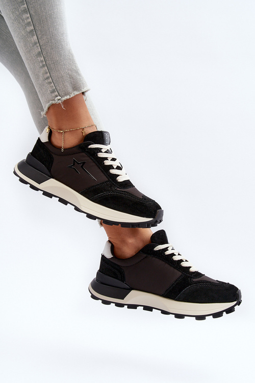 Dámské kožené tenisky Big Star NN274963 Černé