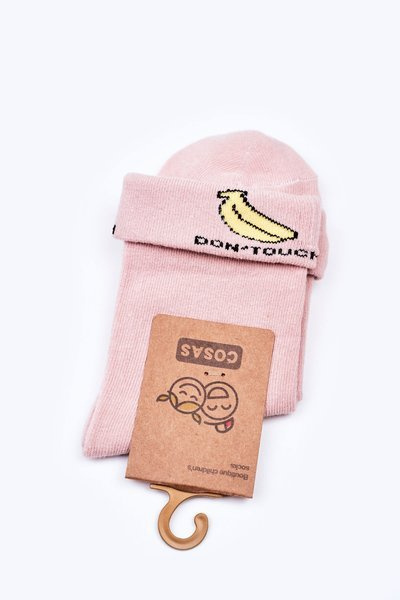 Dětské Bavlněné Ponožky S Banánem COSAS Růžové