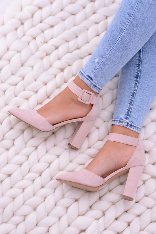 Dámske čerpadlá na vánku semišovej béžovej harint