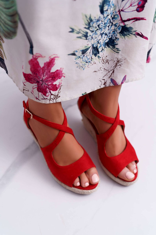 Dámske sandále na Espadril Red Margus