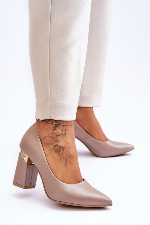 Zazoo 3117 Kožené Lodičky Beige