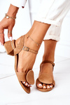 Semišové Sandály Na Podpatku Maciejka 5198A-29 Camel