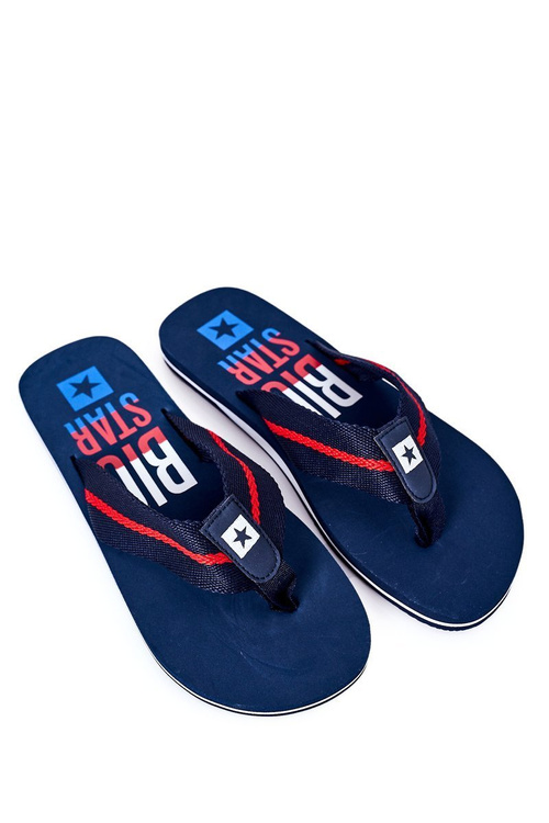 Pánske flip -flops Big Star FF174478 Navy Blue