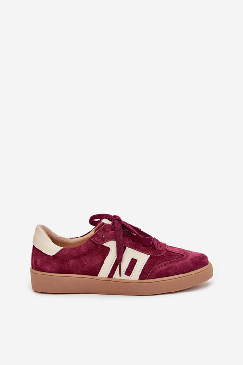 Dámské semišové sneakersy Vinceza 79557 bordové