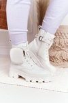 Kotníkové Boty S Podrážkou S Kabelkou Bílé Saturday
