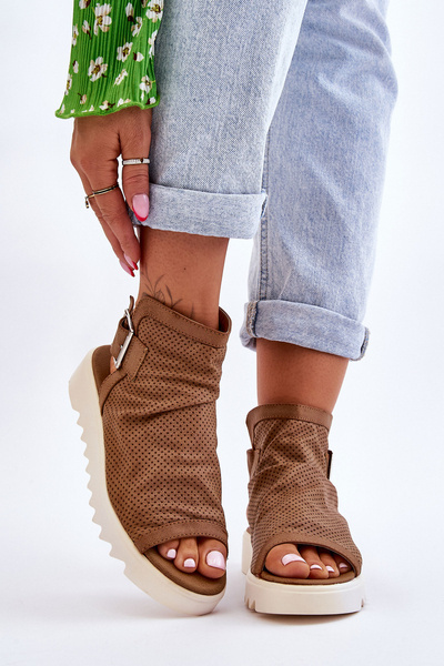 Dámske sandále s členkom Upper Camel Adonis