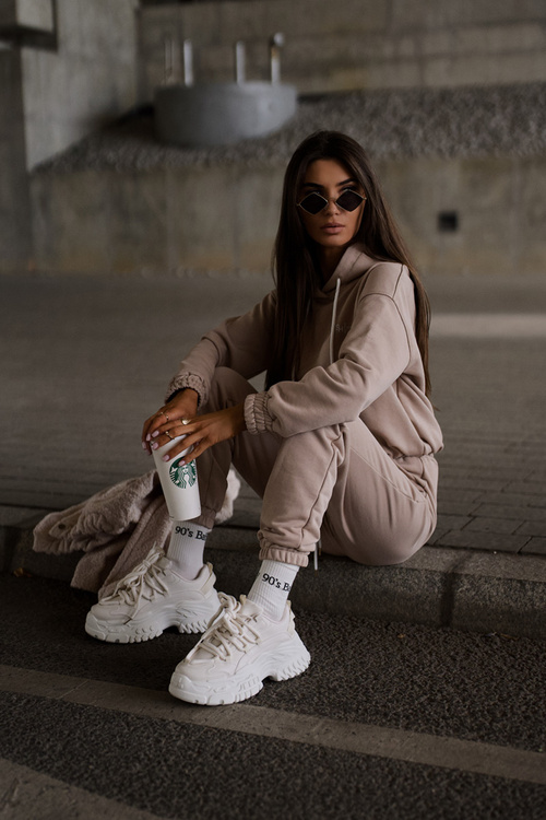 Dámské tenisky na masivní podešvi světle béžové Nevela