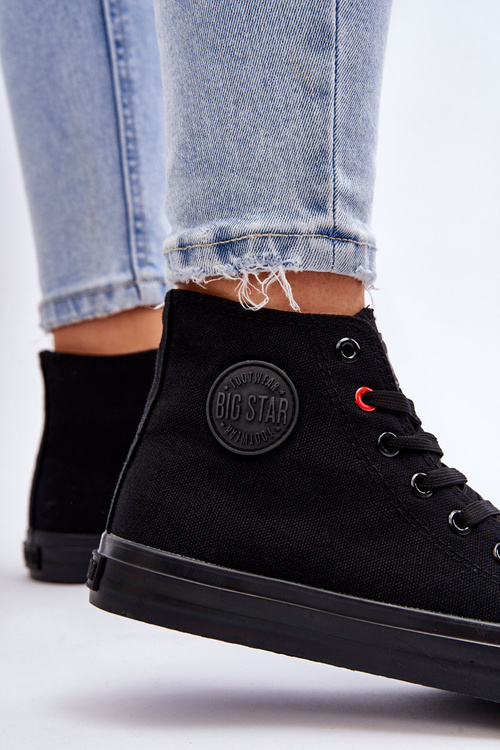 Dámské klasické vysoké tenisky Big Star T274033 Černé