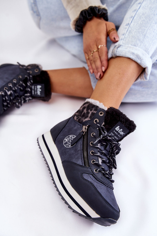 Dámské zateplené boty Lee Cooper LCJ-22-31-1450 Námořnická modrá