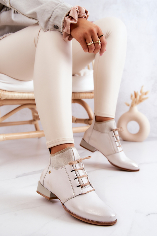 Dámske kožené topánky Maciejka Light Bege 04744-22