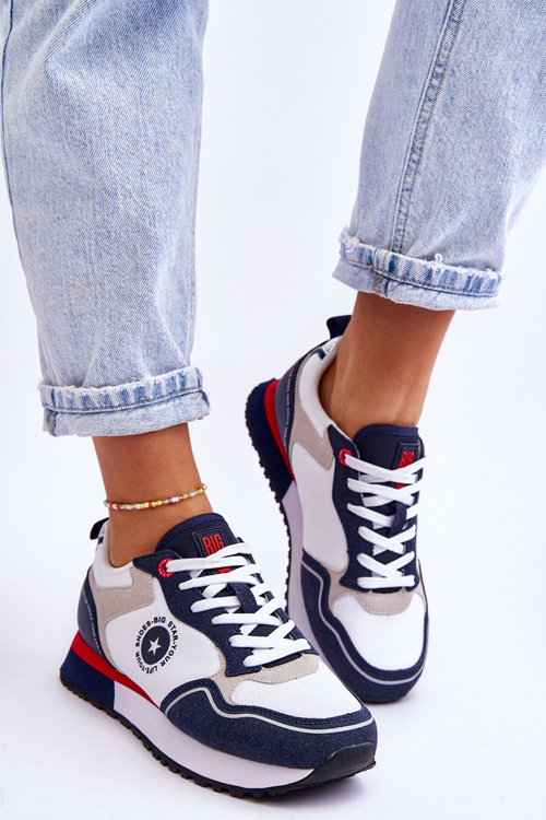 Dámsky tenisový pamäťový penový systém Big Star LL274538 Biela a námornícka modrá