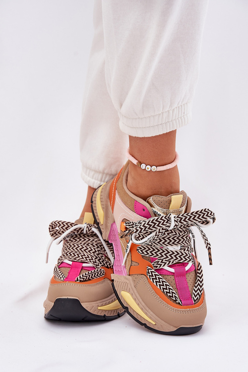 Tenisky Sportovní Boty Dámské S Dvojitým Šněrováním Khaki Efobell