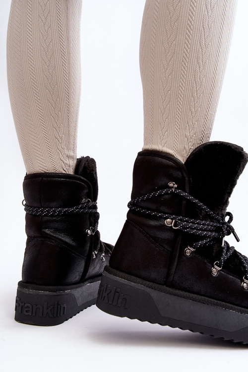 Vegan Boty na platformě vodotěsné DFranklin DFSH371008 Černé