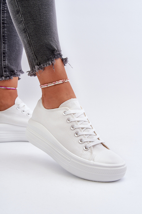 Dámské tenisky na masivní platformě bílé Amyete