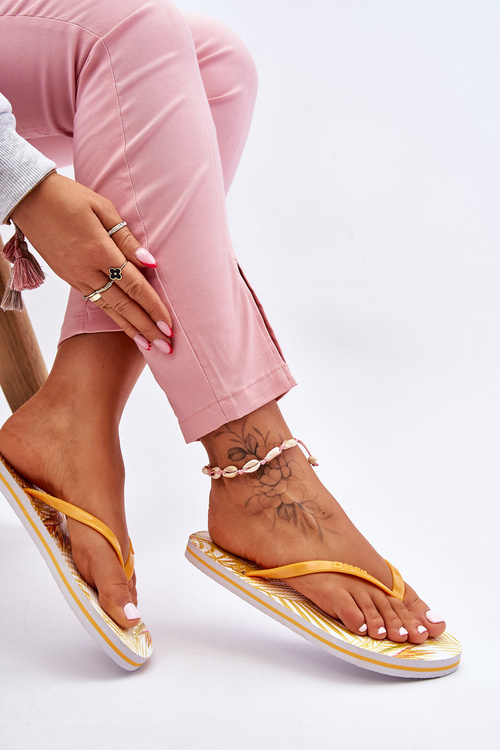 Dámske módne žabky Big Star LL274819 žltá