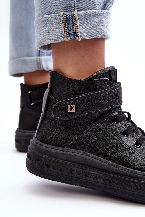 Izolované tenisky žien na platforme Big Star Black MM274008