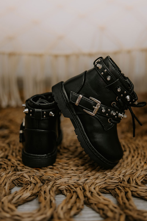 Dětské Boty zateplené Se Zipem Černé Flossie