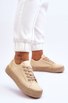 Módne tenisky s Lee Cooper LCW-23-31-1795L BRAID BEIGE