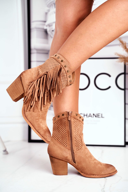 Dámské Kotníkové Boty Kovbojské Khaki Michelle