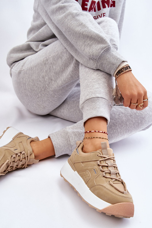 Dámske športové topánky na platforme Beige Dakari