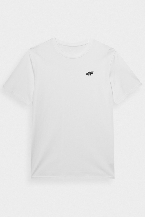 Pánské Tričko Hladké S Logem 4F Bílé 4FWMM00TTSHM1843-10S