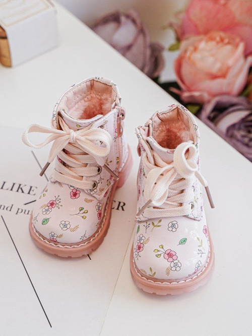 Dětské zateplené boty na zip Růžové Dolida