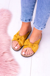 žluté dámské pantofle s luky Sunshine