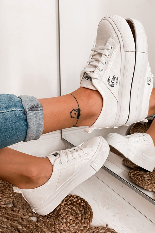 Tenisky na platformě Lee Cooper LCW-22-31-0837L Bílý