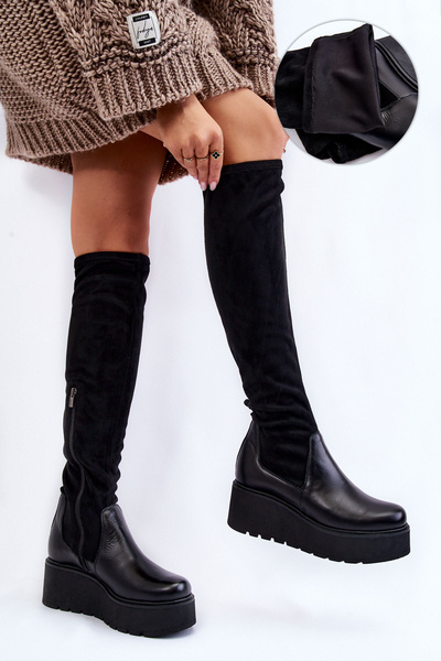 Dámské boty na klínku Laura Messi 2502 Černá