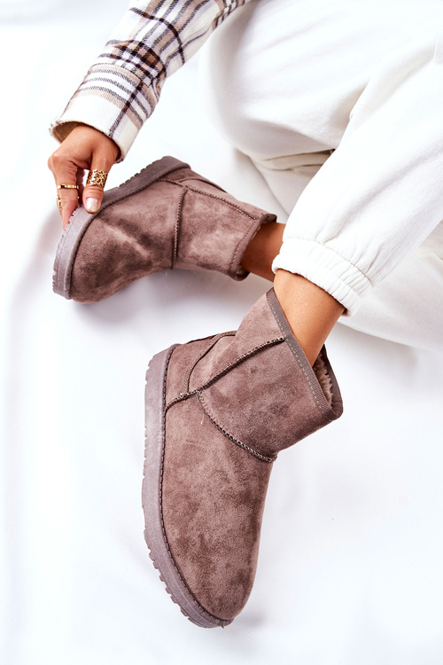 Snehové topánky izolované hnedou kožušinou Vicandi