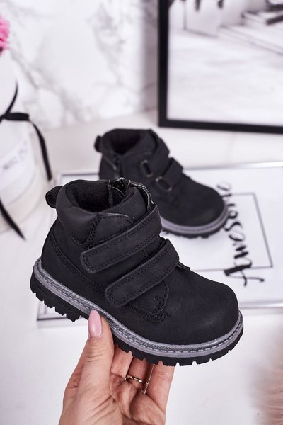 Dětské Boty Na Suchý Zip Cerne Moa