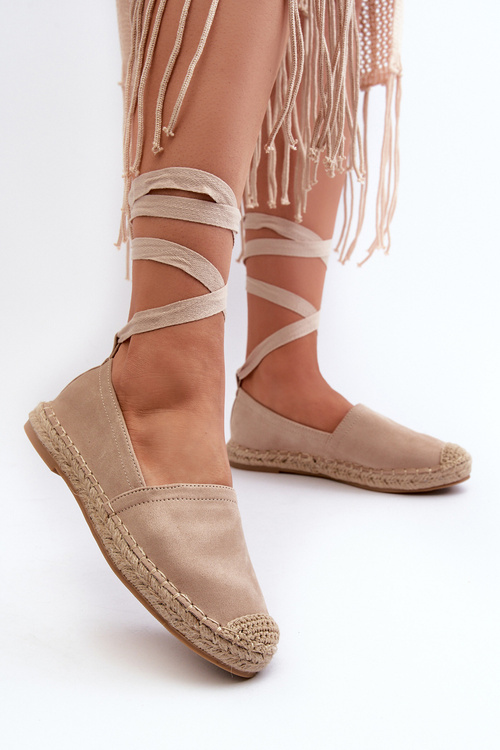 Bonded Suede Espadrilles Beige Ismanne
