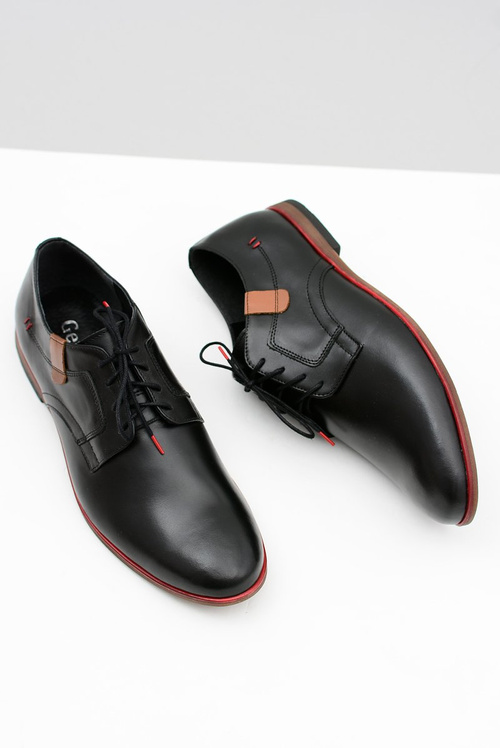 Pánske topánky bednarek elegantné kožené čierne Nikolas